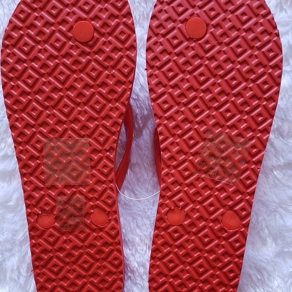 Brand New Tory Burch Poppy Orange Thin Flip Flop - Picture 3 of 4